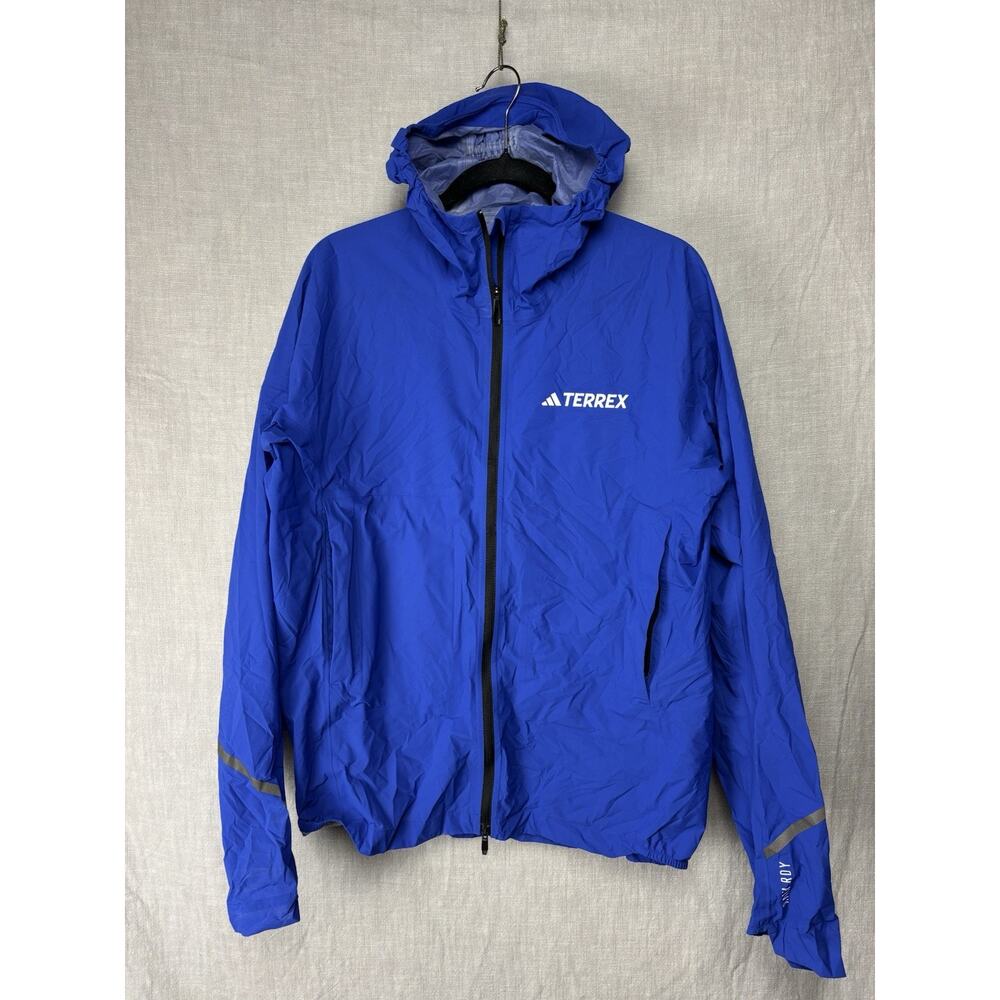 Adidas Terrex Rain Dry Active rain running hooded Blue Purple M